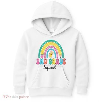 2nd Grade Squad Second Teacher Student Team Back To School Kids Hoodie