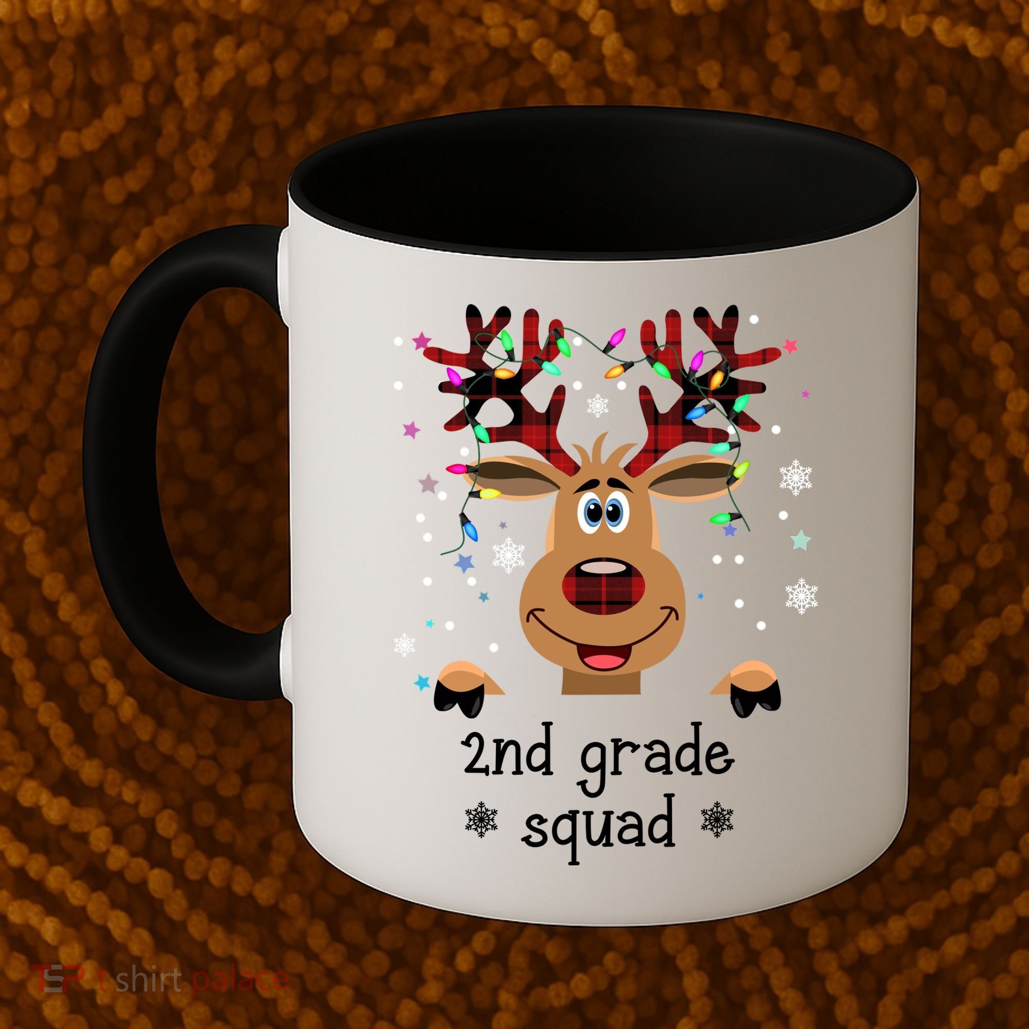 2nd Grade Squad Reindeer Christmas Coffee Mug