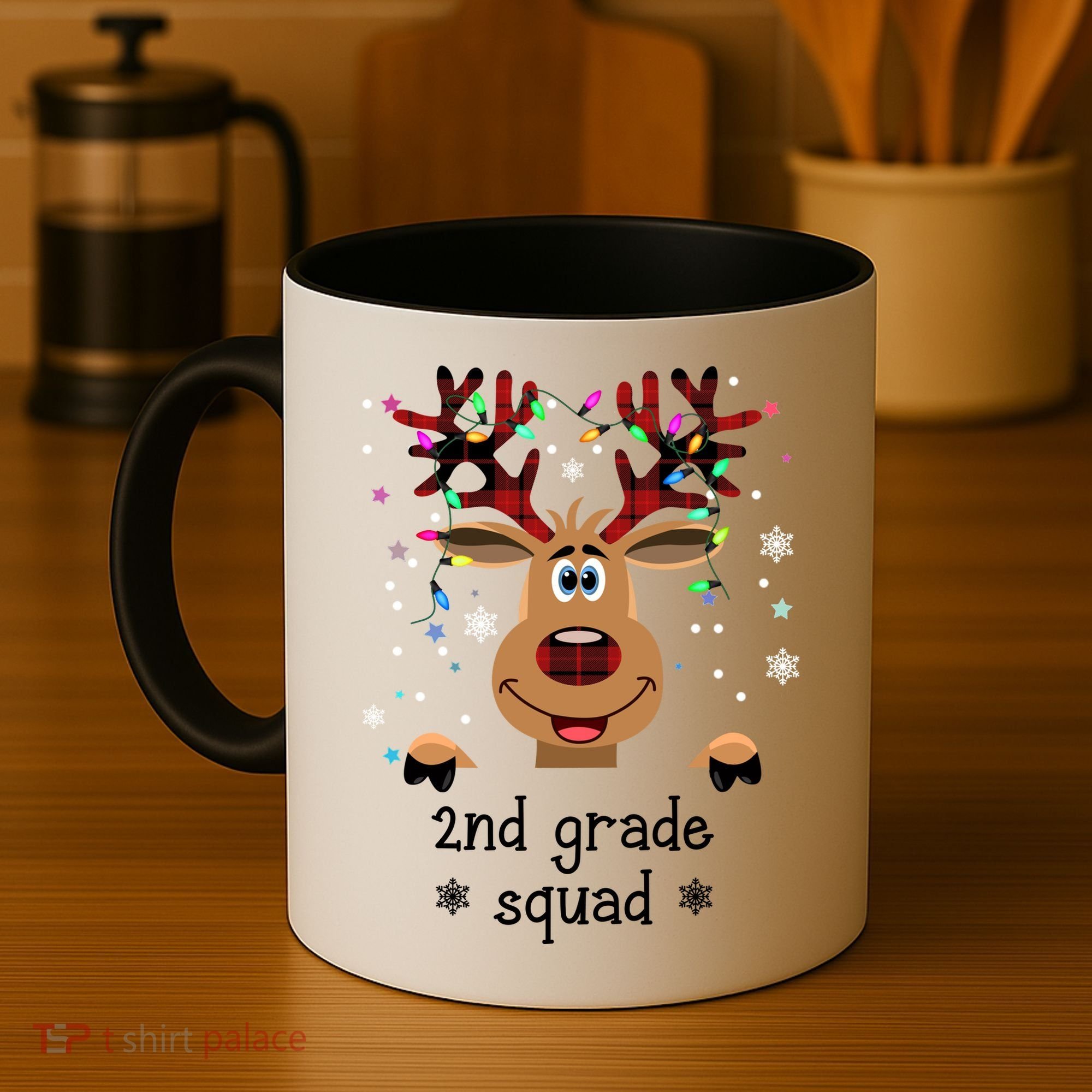 2nd Grade Squad Reindeer Christmas Coffee Mug