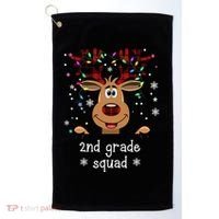 2nd Grade Squad Reindeer Christmas Golf Towel thumb 0