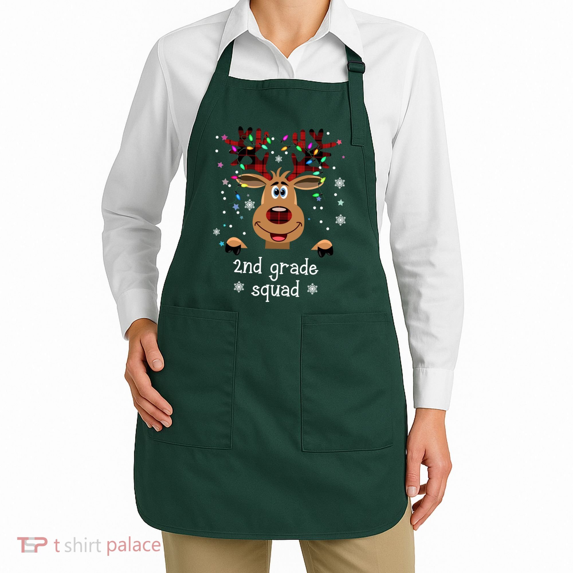 2nd Grade Squad Reindeer Christmas Apron