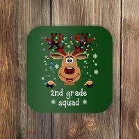 2nd Grade Squad Reindeer Christmas Coaster thumb 0