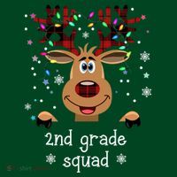 2nd Grade Squad Reindeer Christmas Mousepad thumb 1