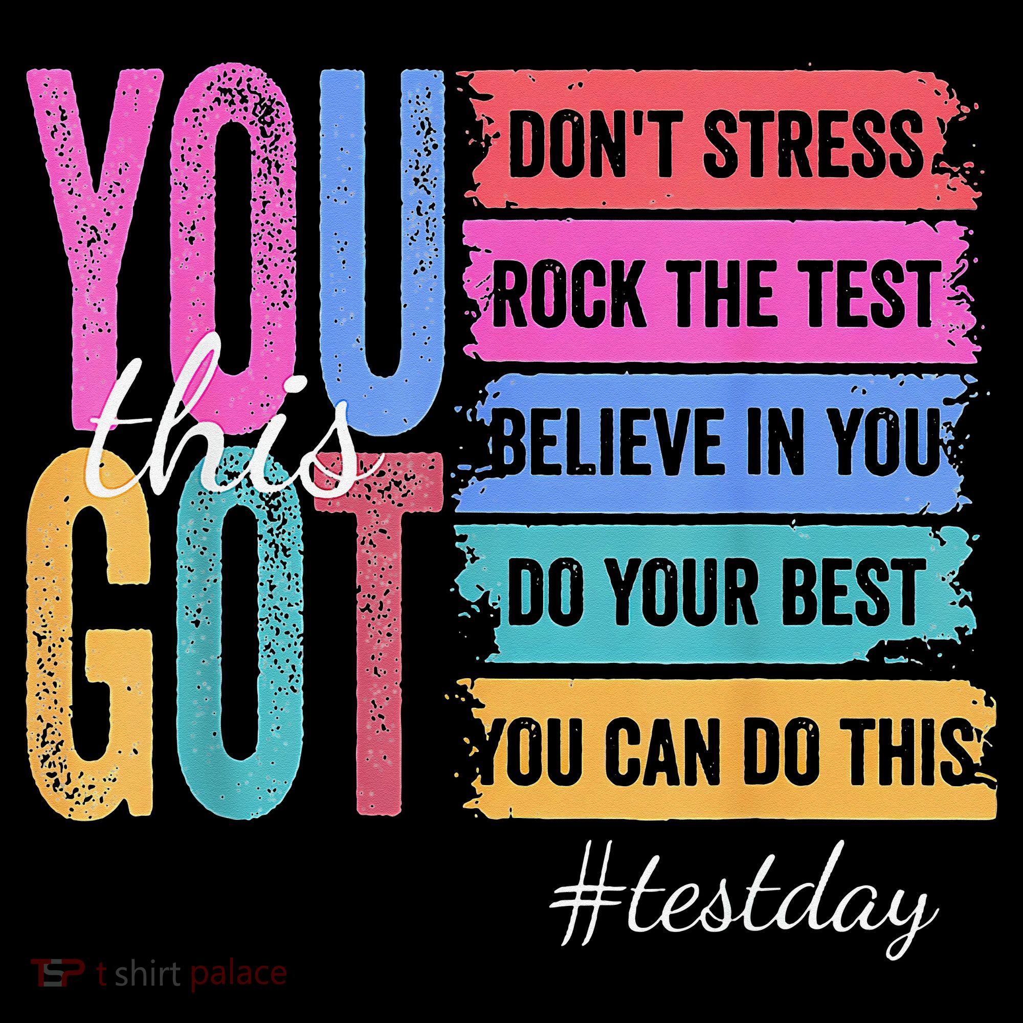 2You Got This DonT Stress Rock The Test Test Day Women's Hoodie