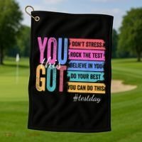 2You Got This DonT Stress Rock The Test Test Day Golf Towel thumb 1