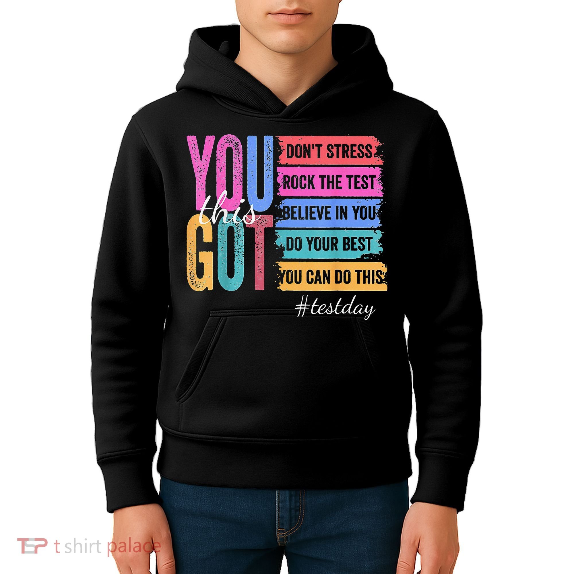2You Got This DonT Stress Rock The Test Test Day Kids Hoodie