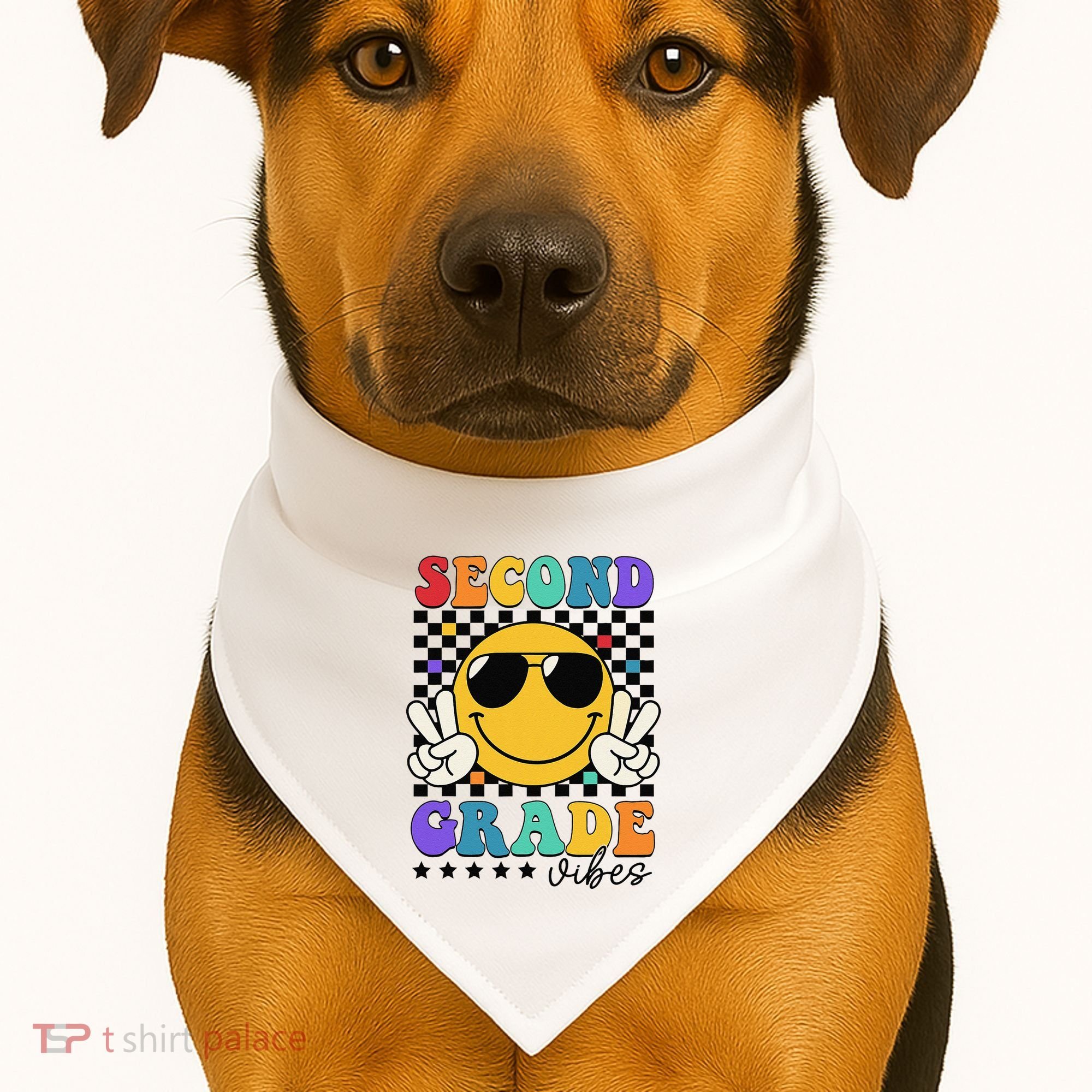2nd Grade Teacher First Day Second Grade USA-Made Doggie Bandana