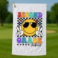 2nd Grade Teacher First Day Second Grade Golf Towel thumb 1