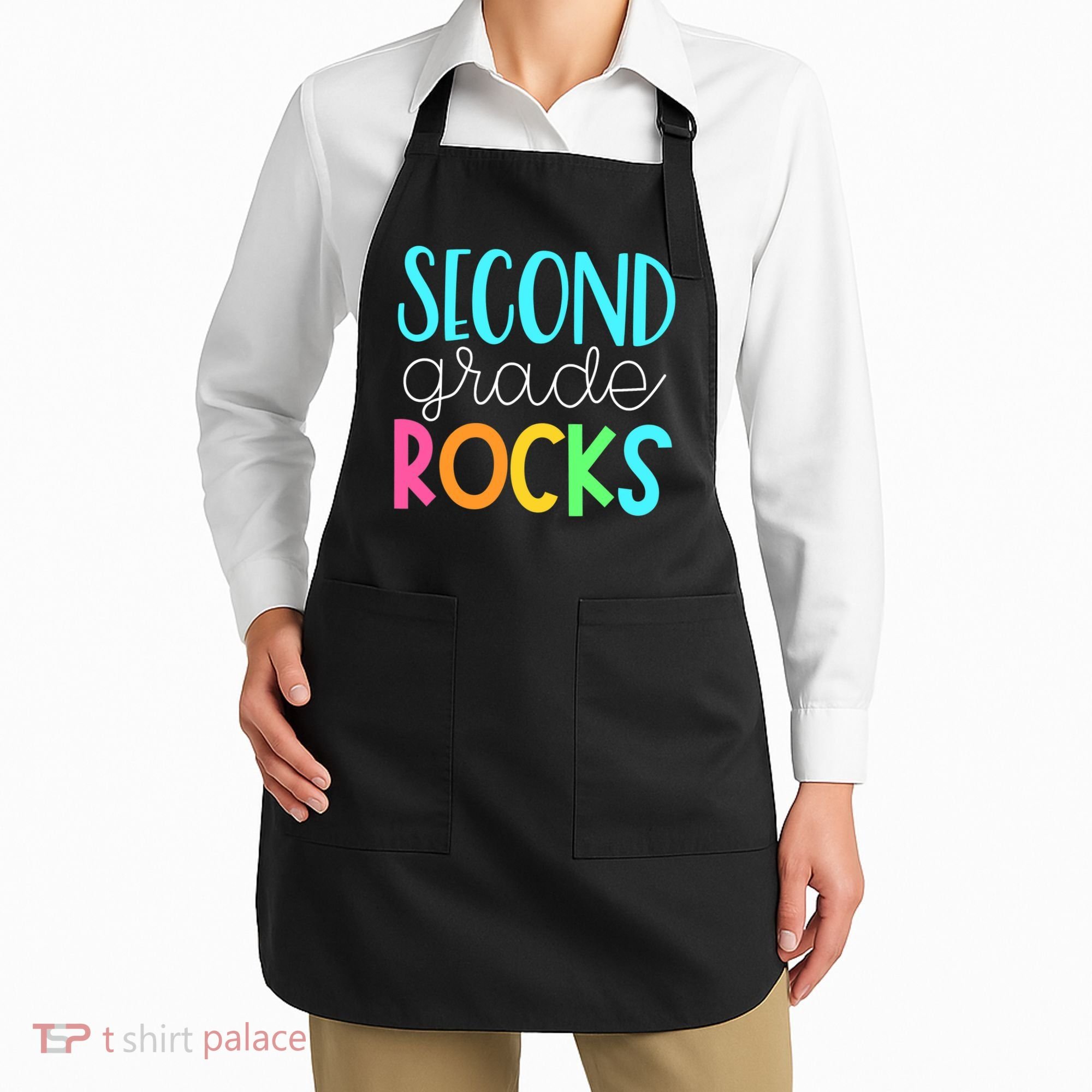 2nd grade teacher, second grade rocks Apron