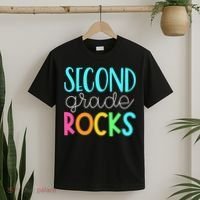 2nd grade teacher, second grade rocks T-Shirt thumb 2