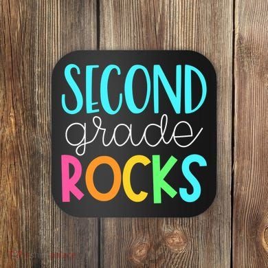 2nd grade teacher, second grade rocks Coaster