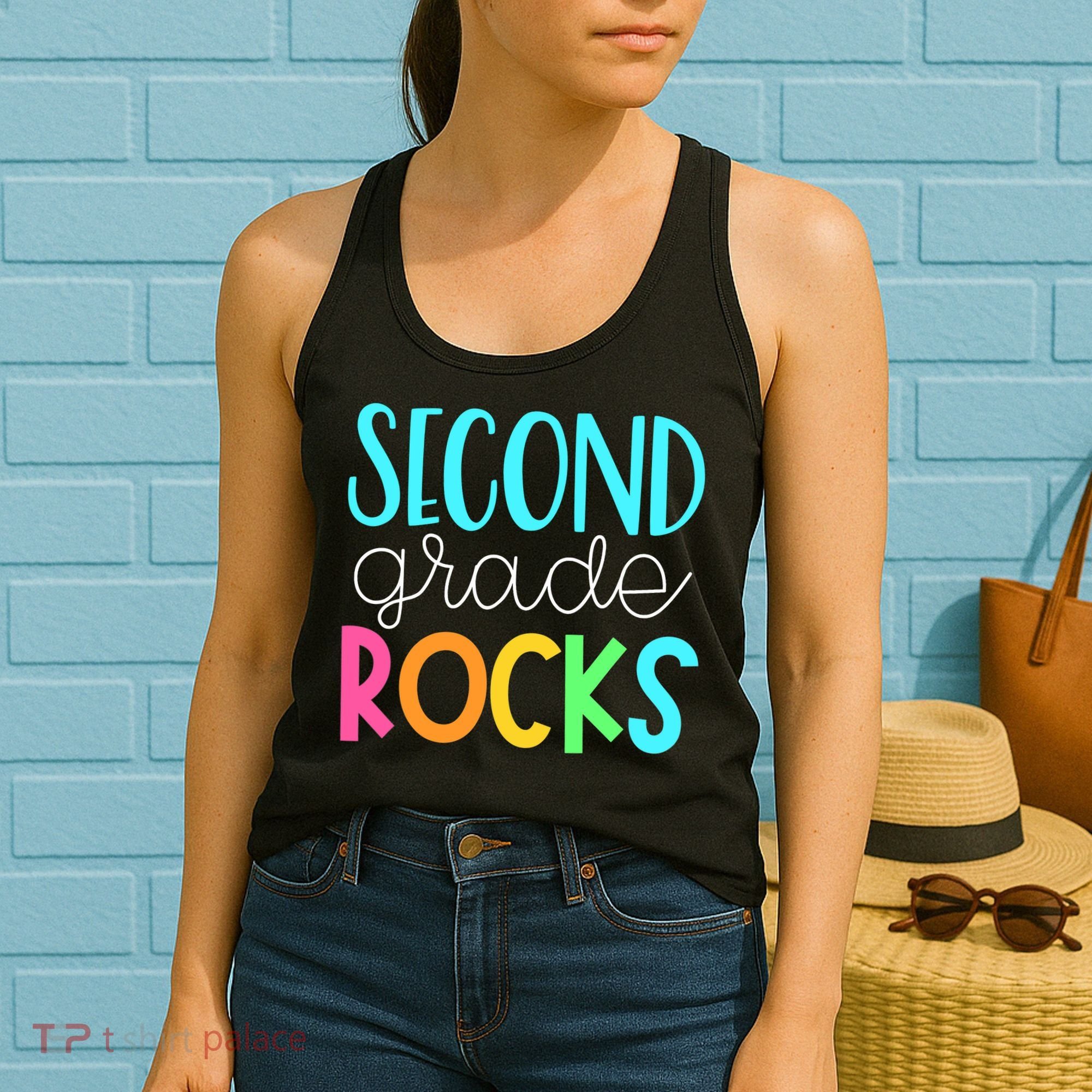 2nd grade teacher, second grade rocks Women's Tank Top