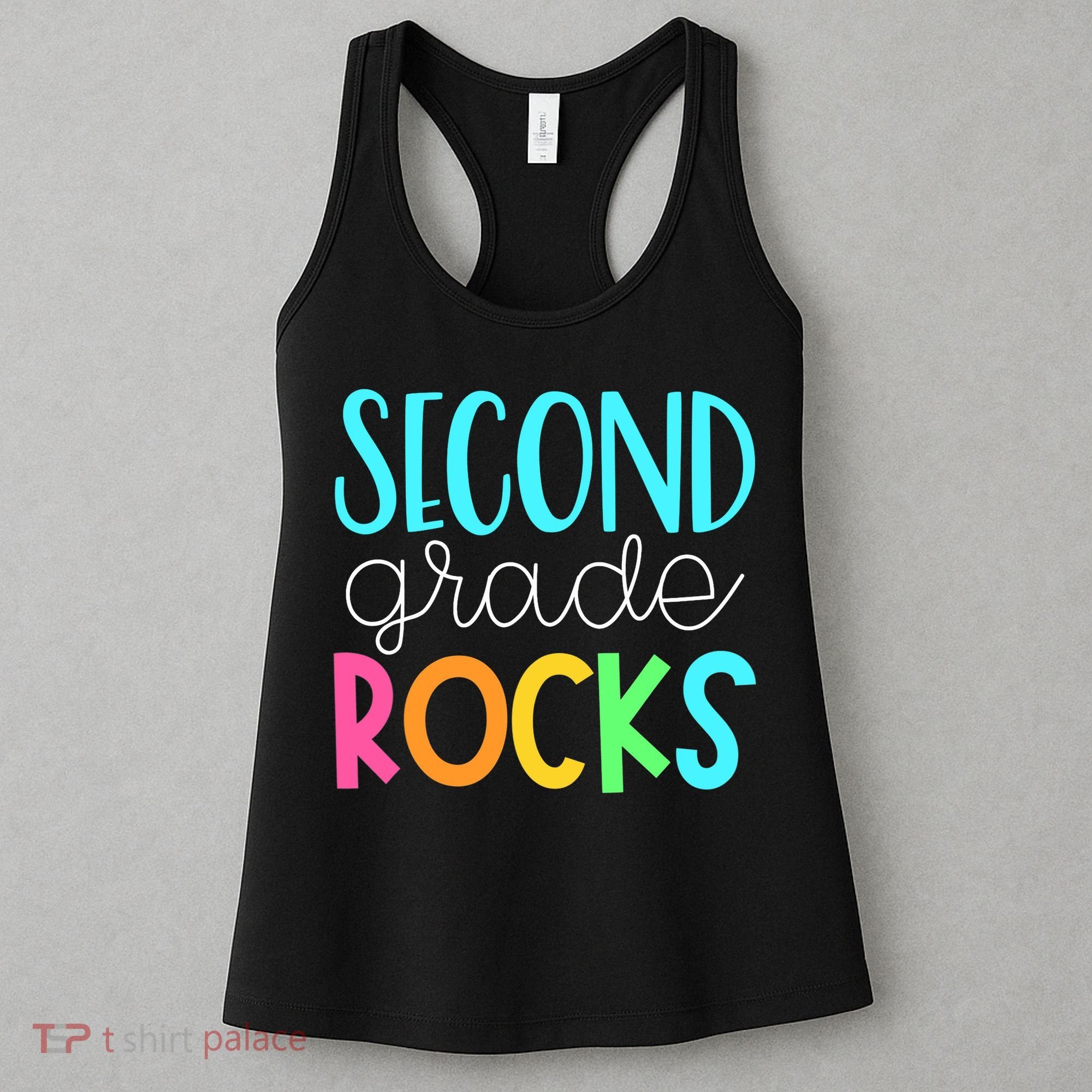 2nd grade teacher, second grade rocks Women's Tank Top