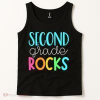2nd grade teacher, second grade rocks Tank Top thumb 2