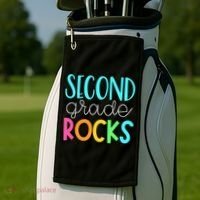 2nd grade teacher, second grade rocks Golf Towel thumb 2