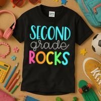 2nd grade teacher, second grade rocks Kids T-Shirt thumb 3