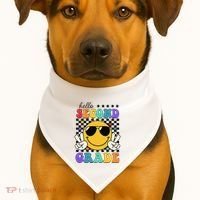 2nd Grade Teachers First Day Second Grade USA-Made Doggie Bandana thumb 1