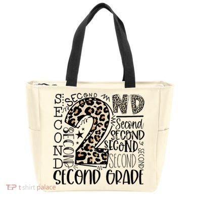 2nd Grade Typography Second Grade Teacher Back To School Tote Bag
