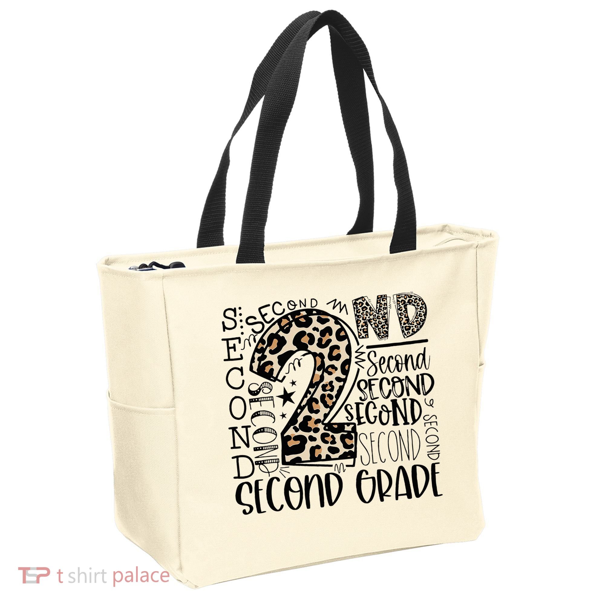 2nd Grade Typography Second Grade Teacher Back To School Tote Bag