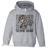 2nd Grade Typography Second Grade Teacher Back To School Toddler Hoodie thumb 0