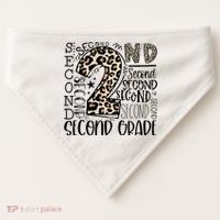 2nd Grade Typography Second Grade Teacher Back To School USA-Made Doggie Bandana thumb 0