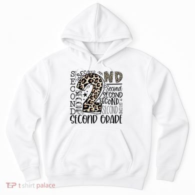 2nd Grade Typography Second Grade Teacher Back To School Hoodie
