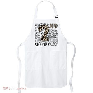 2nd Grade Typography Second Grade Teacher Back To School Apron