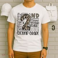 2nd Grade Typography Second Grade Teacher Back To School T-Shirt thumb 6