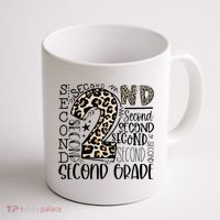 2nd Grade Typography Second Grade Teacher Back To School Coffee Mug thumb 1