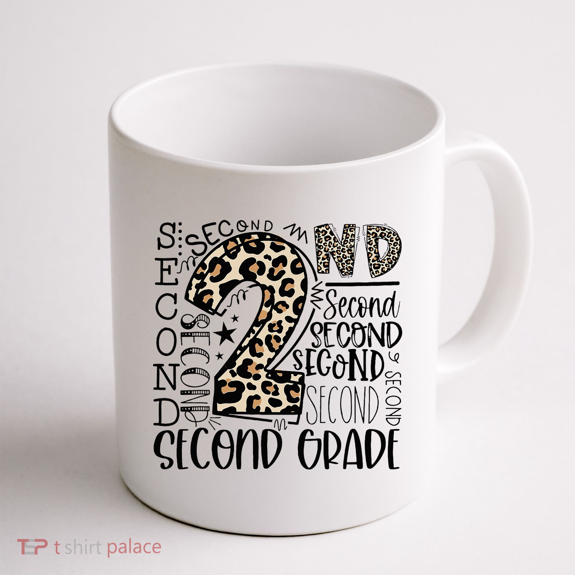 2nd Grade Typography Second Grade Teacher Back To School Coffee Mug
