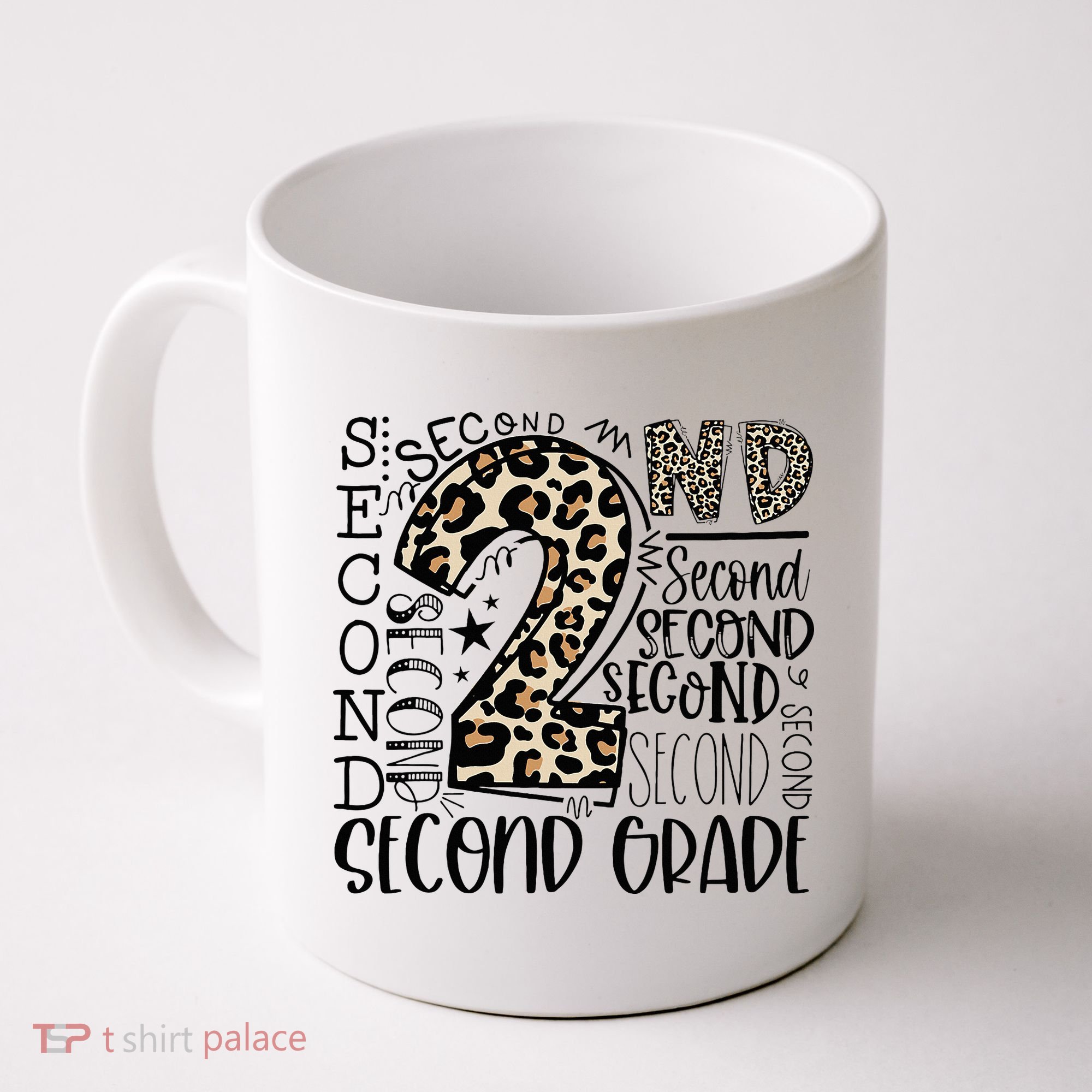 2nd Grade Typography Second Grade Teacher Back To School Coffee Mug