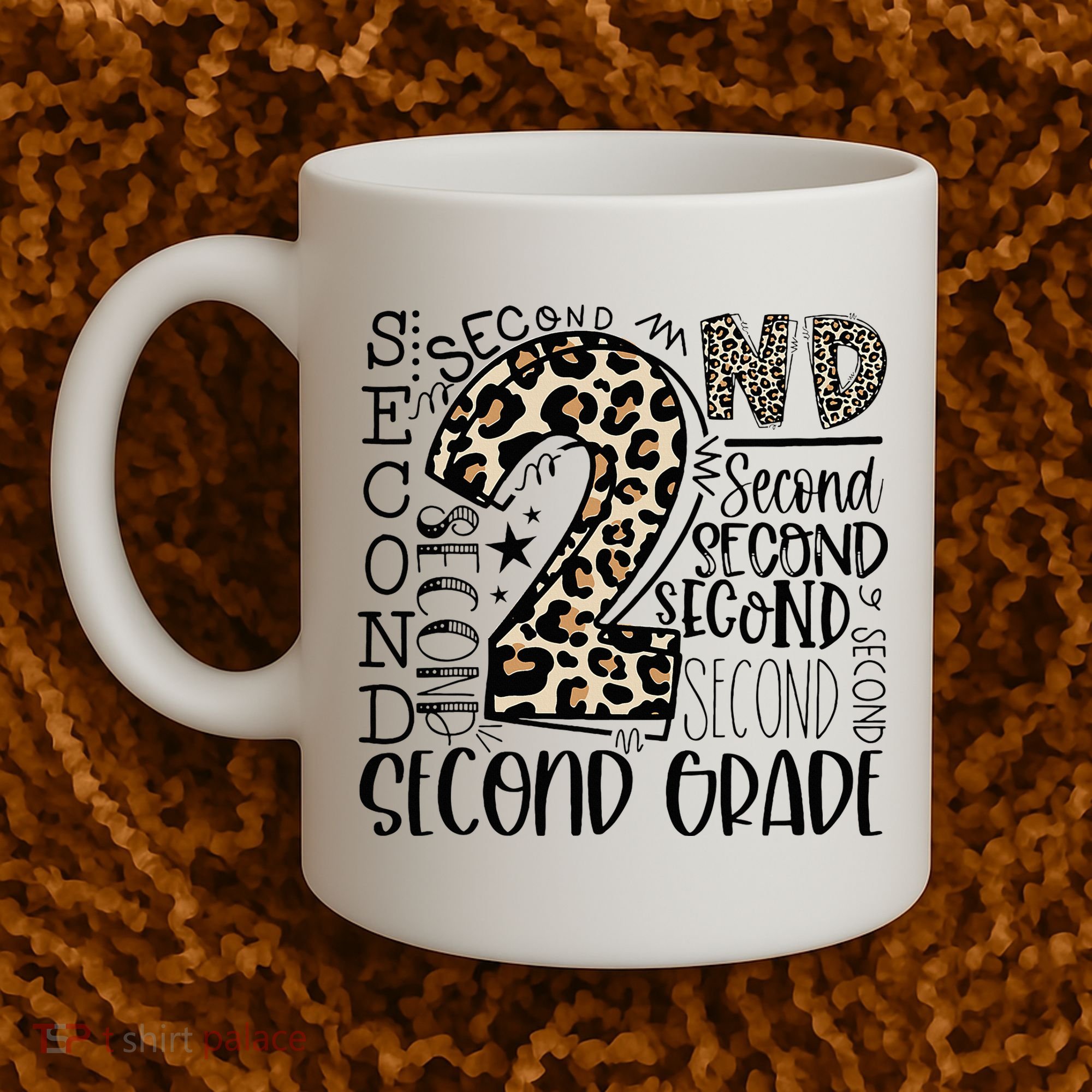 2nd Grade Typography Second Grade Teacher Back To School Coffee Mug