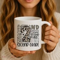 2nd Grade Typography Second Grade Teacher Back To School Coffee Mug thumb 3