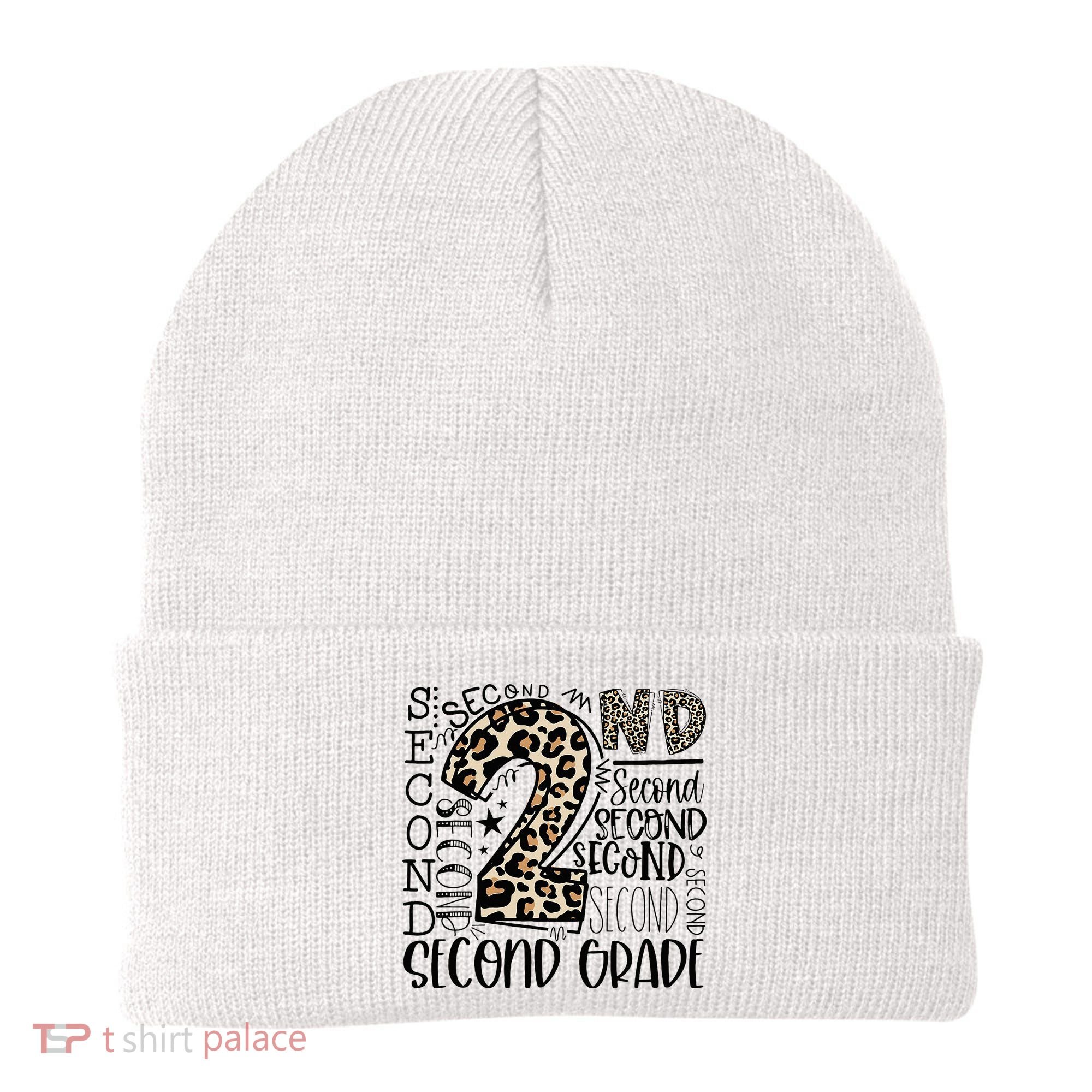 2nd Grade Typography Second Grade Teacher Back To School Beanie