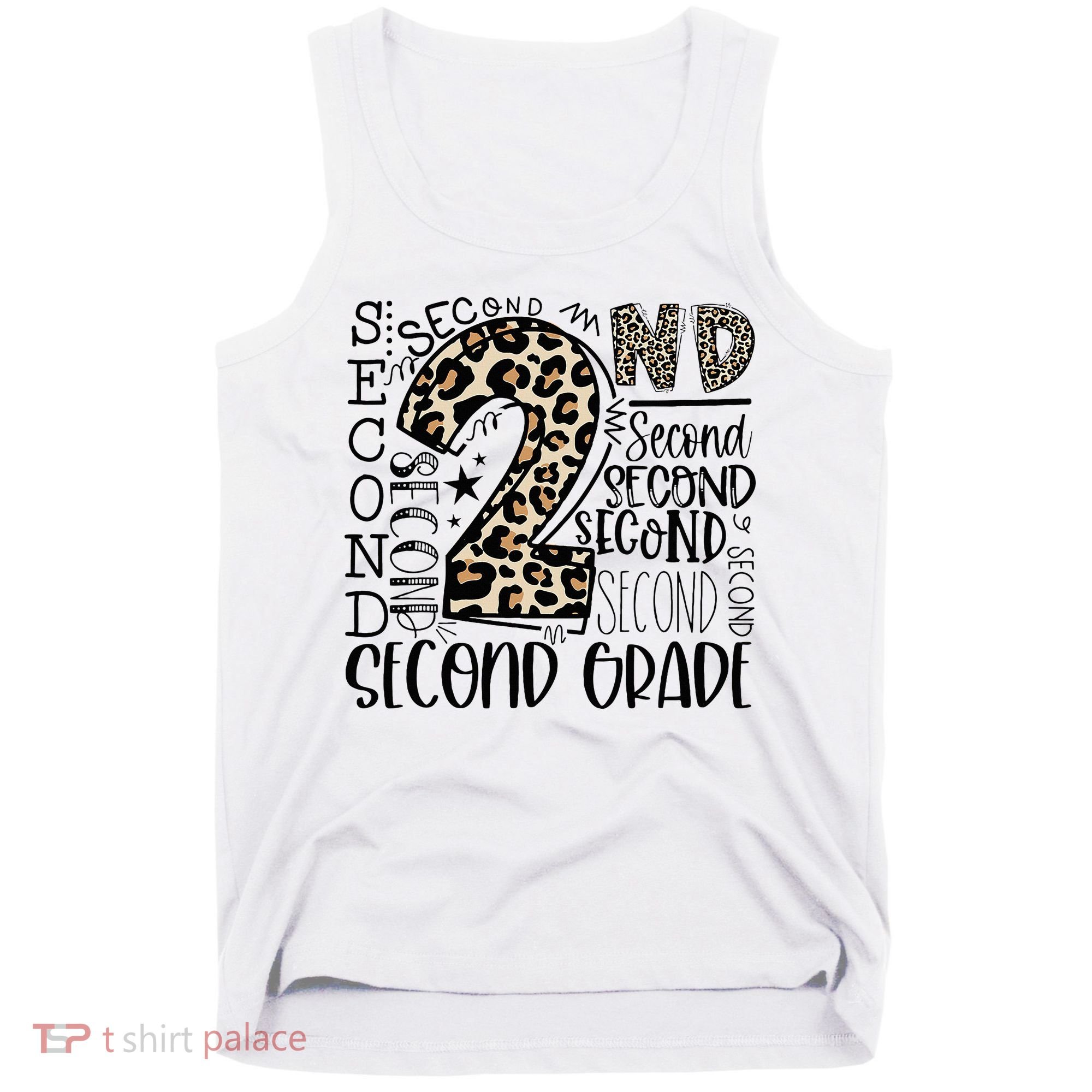 2nd Grade Typography Second Grade Teacher Back To School Tank Top