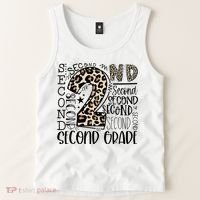 2nd Grade Typography Second Grade Teacher Back To School Tank Top thumb 2