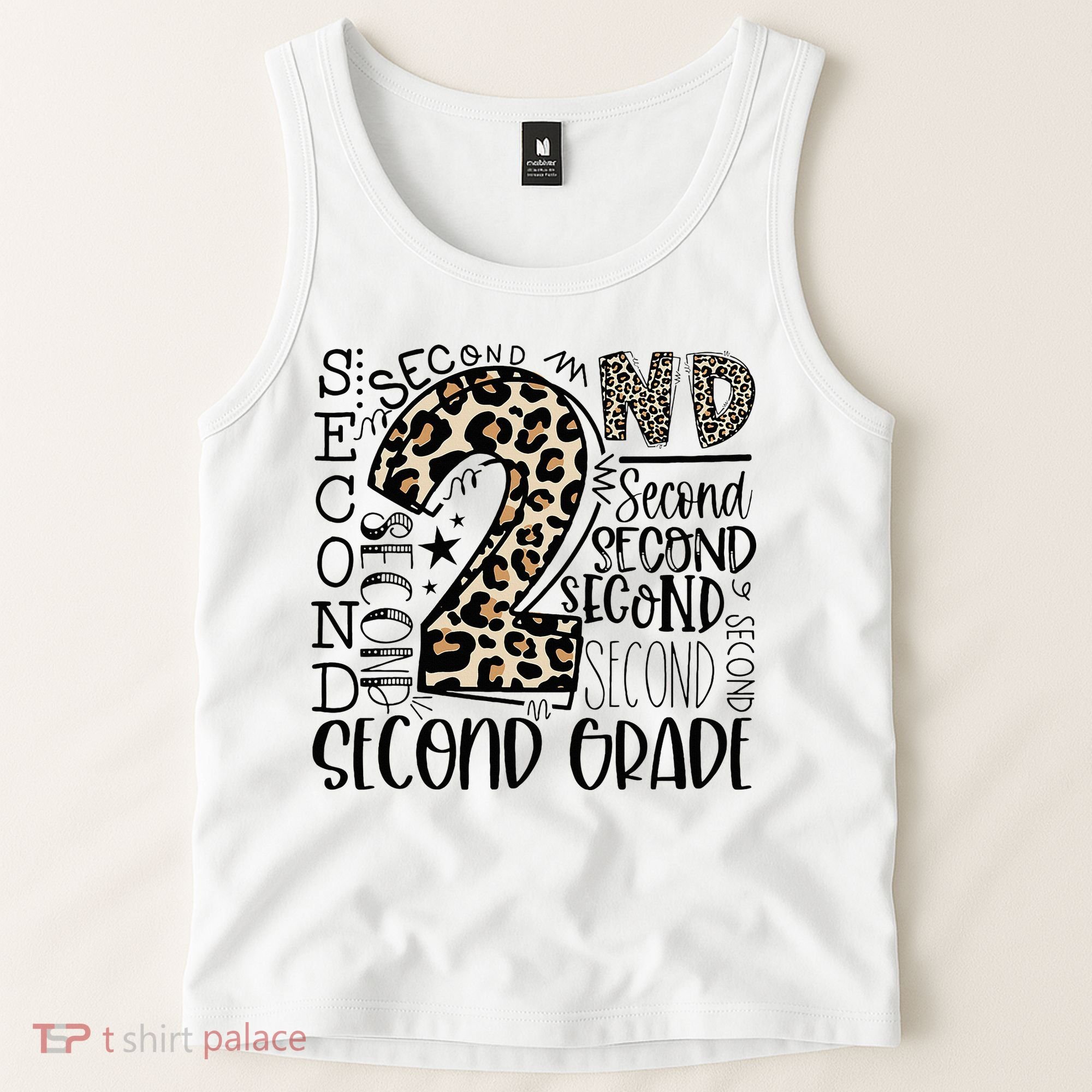 2nd Grade Typography Second Grade Teacher Back To School Tank Top