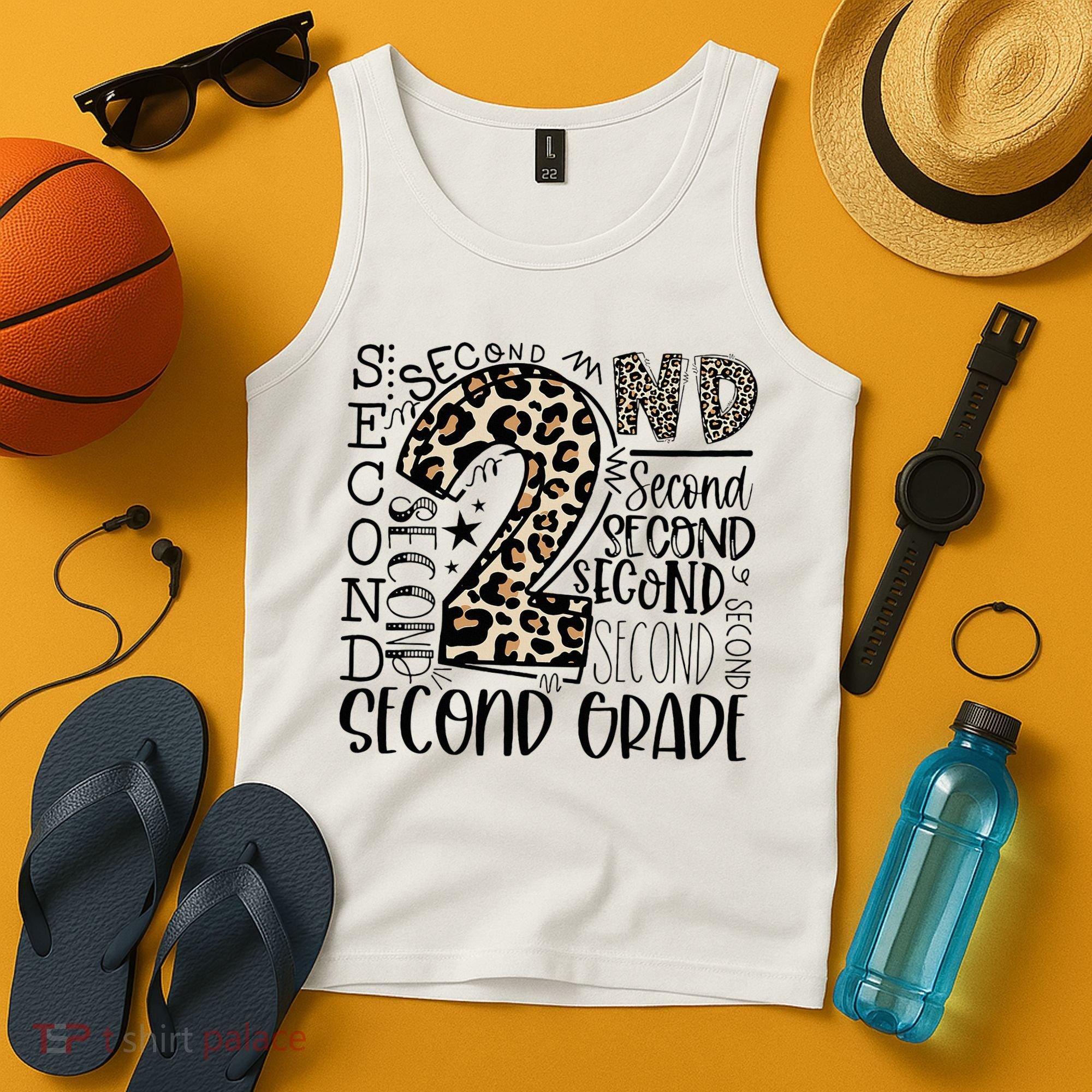 2nd Grade Typography Second Grade Teacher Back To School Tank Top