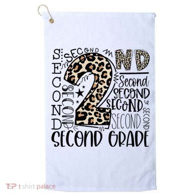 2nd Grade Typography Second Grade Teacher Back To School Golf Towel