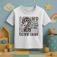 2nd Grade Typography Second Grade Teacher Back To School Toddler T-Shirt thumb 3