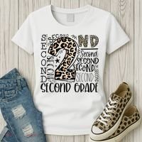2nd Grade Typography Second Grade Teacher Back To School Women's T-Shirt thumb 3