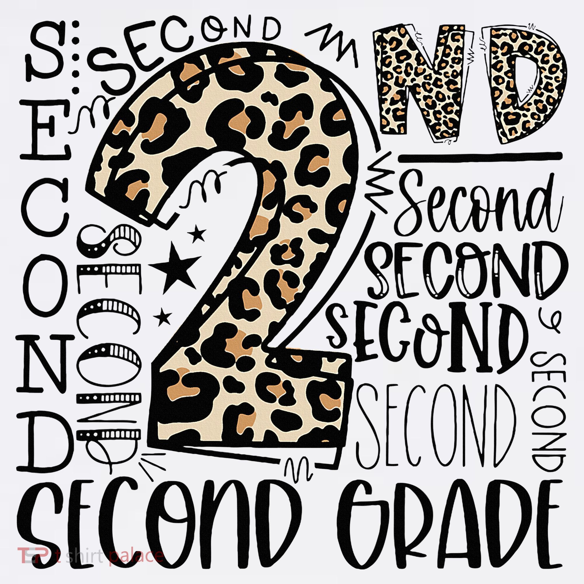 2nd Grade Typography Second Grade Teacher Back To School Women's T-Shirt