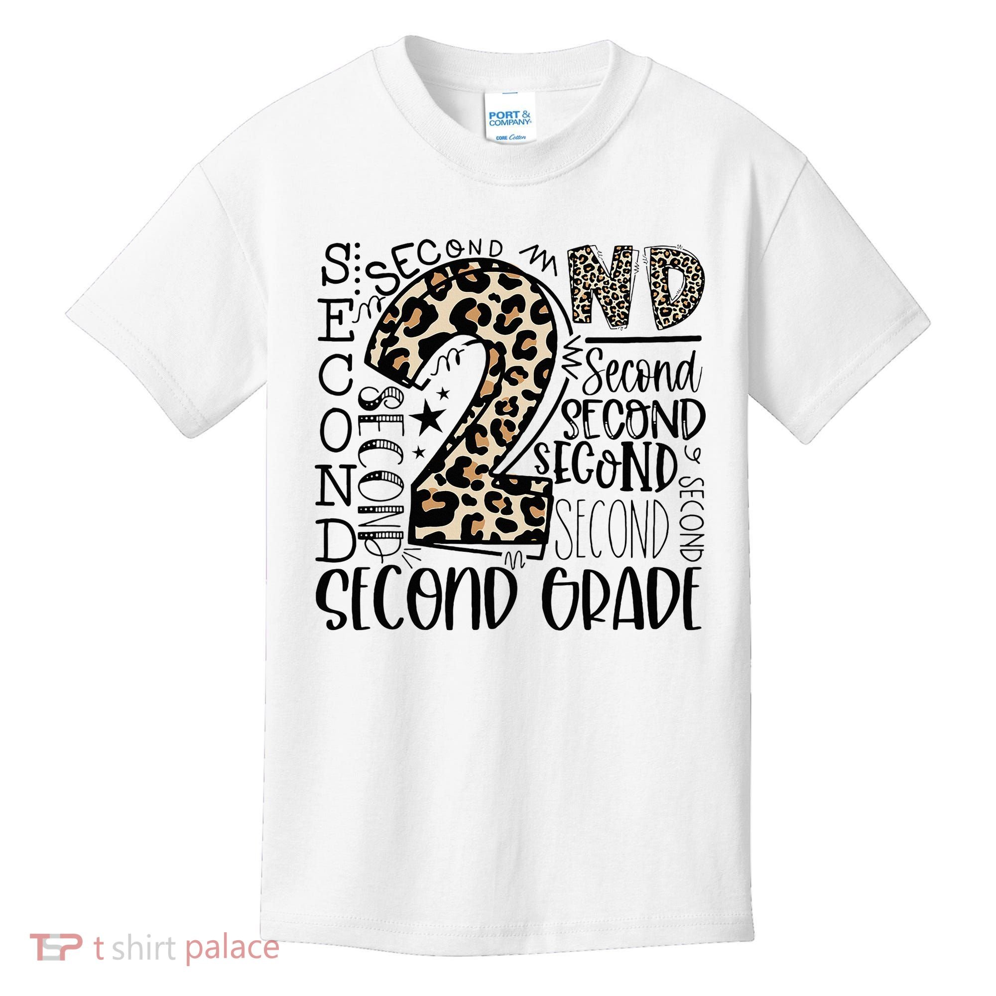 2nd Grade Typography Second Grade Teacher Back To School Kids T-Shirt