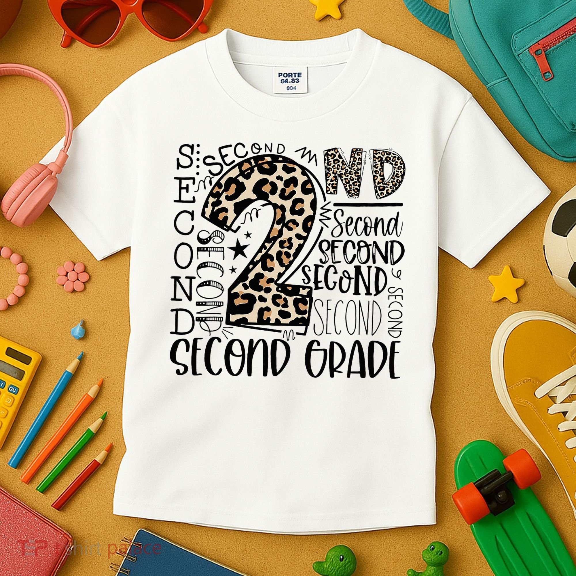 2nd Grade Typography Second Grade Teacher Back To School Kids T-Shirt