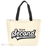 2nd Grade Team School Teacher Second Baseball Style Tote Bag thumb 0