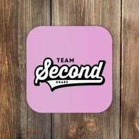 2nd Grade Team School Teacher Second Baseball Style Coaster thumb 0