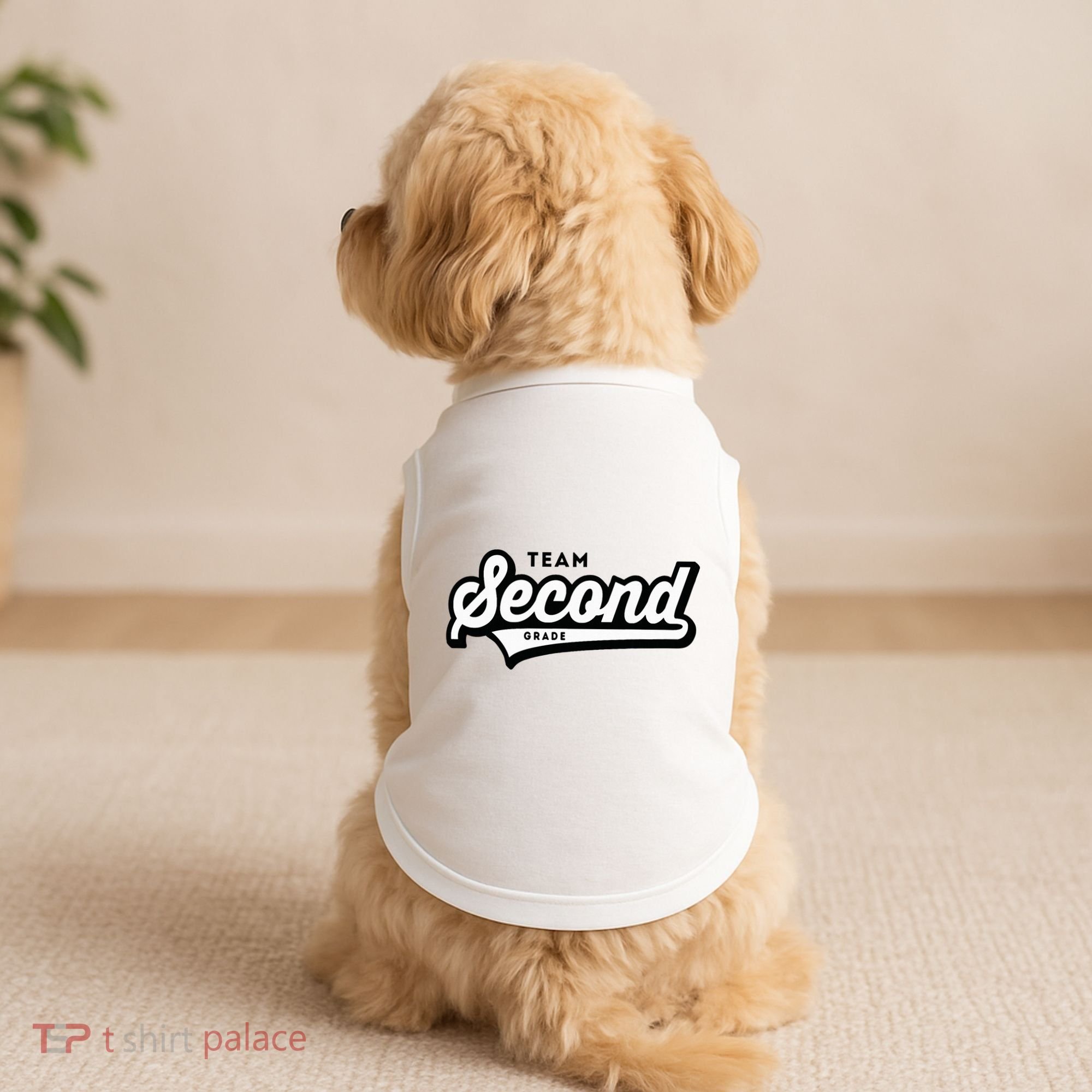 2nd Grade Team School Teacher Second Baseball Style Doggie Tank