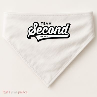 2nd Grade Team School Teacher Second Baseball Style USA-Made Doggie Bandana