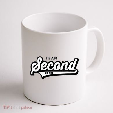 2nd Grade Team School Teacher Second Baseball Style Coffee Mug back