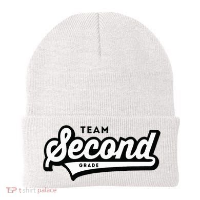 2nd Grade Team School Teacher Second Baseball Style Beanie